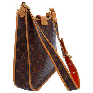 Louis Vuitton Monogram Brown Perforated Leather Bag Musette Shoulder